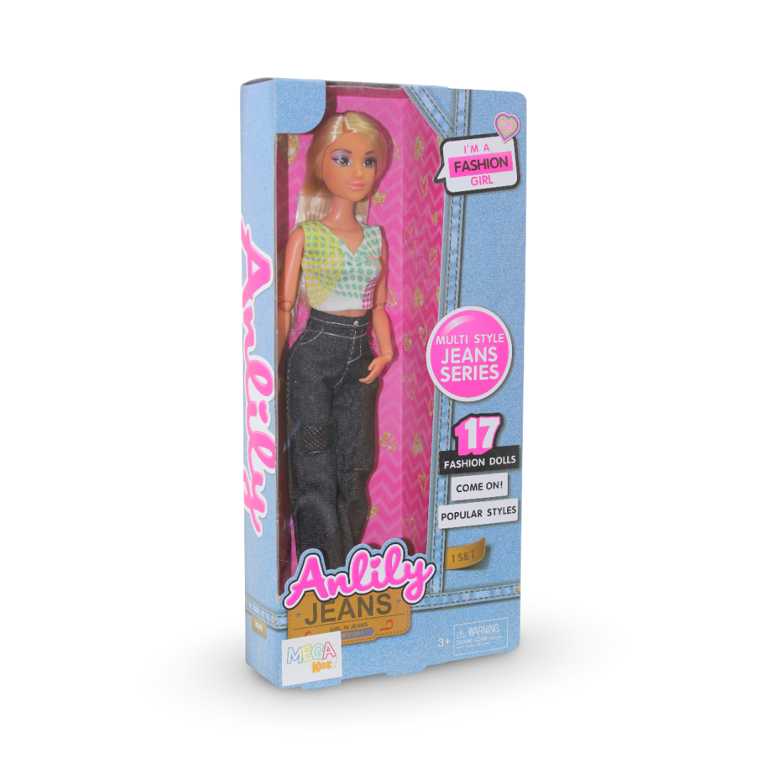 Anlily Multi Style Jeans Series Fashion Doll - Toys