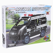 Black Ambulance Model Metal Construction Set - 314 Pcs