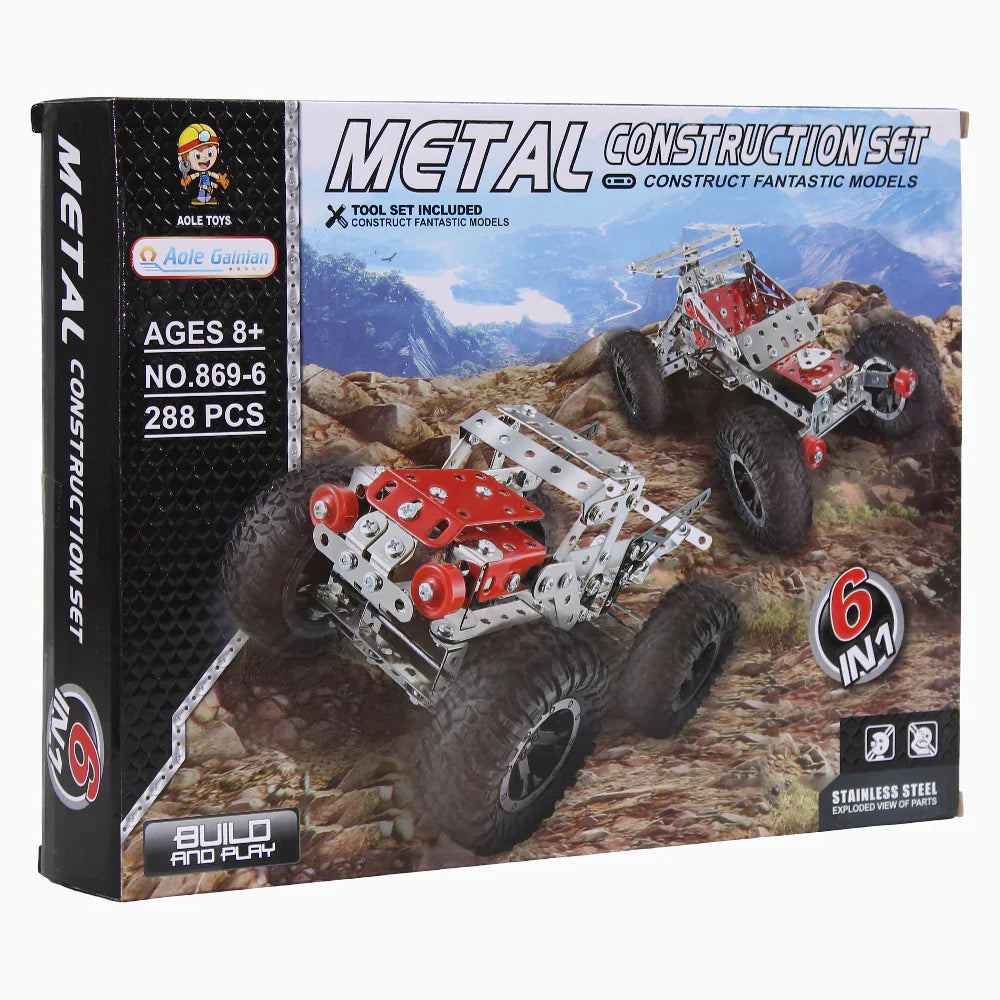 6-in-1 Metal Construction Set - 288 Pcs
