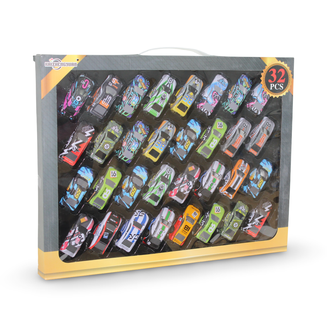 Set of Colorful Toy Cars with Propulsion - Toys - OKO