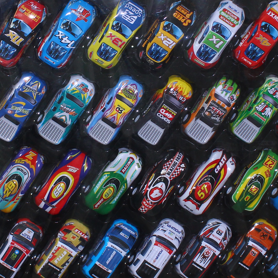 Collection of Assorted Mini Racing Cars – 32 Pcs