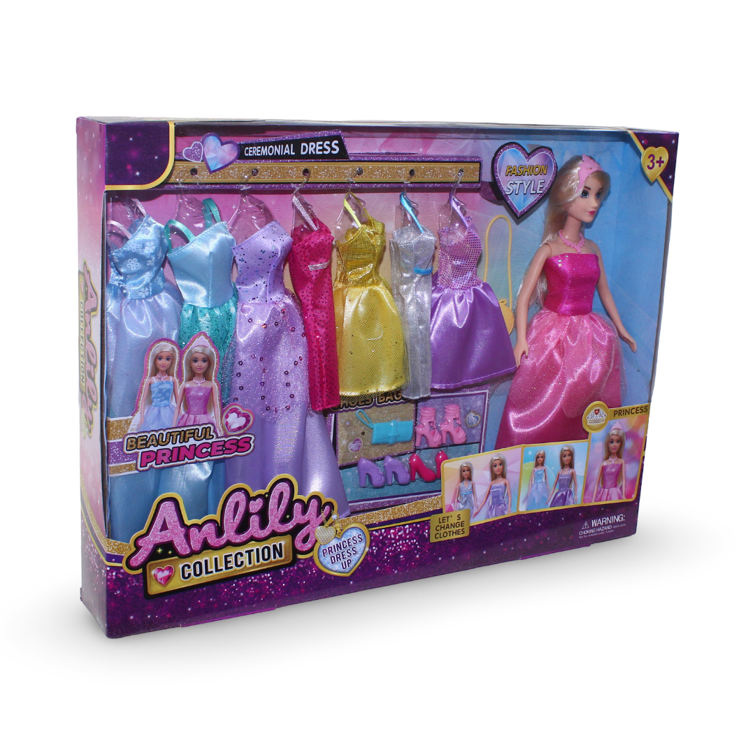 Anlily Princess Dress Up Doll Set - Toys