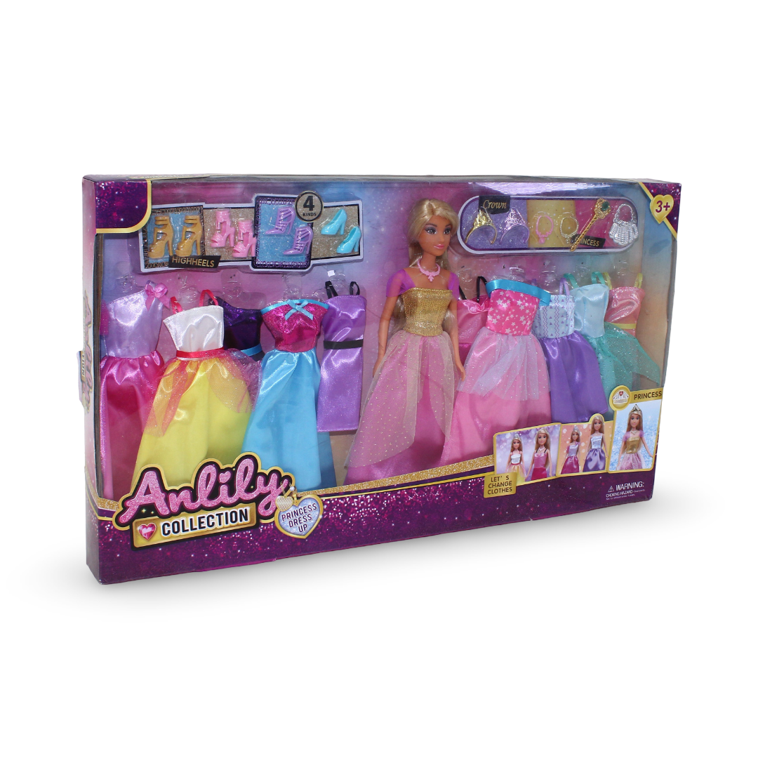 Anlily Collection Princess Dress Up Doll Set - Toys