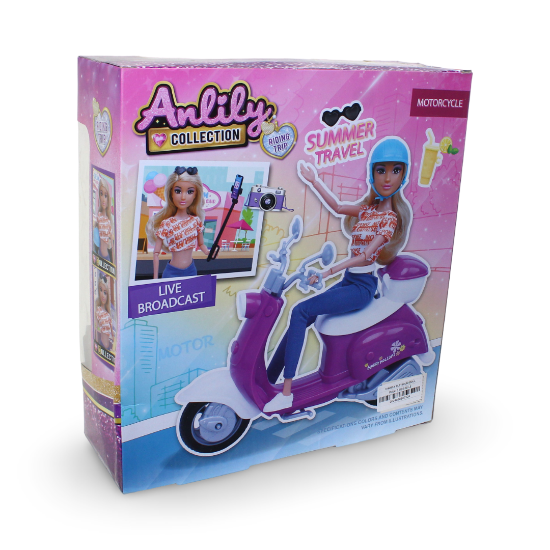 Anlily Fashion Style Doll with Scooter Set
