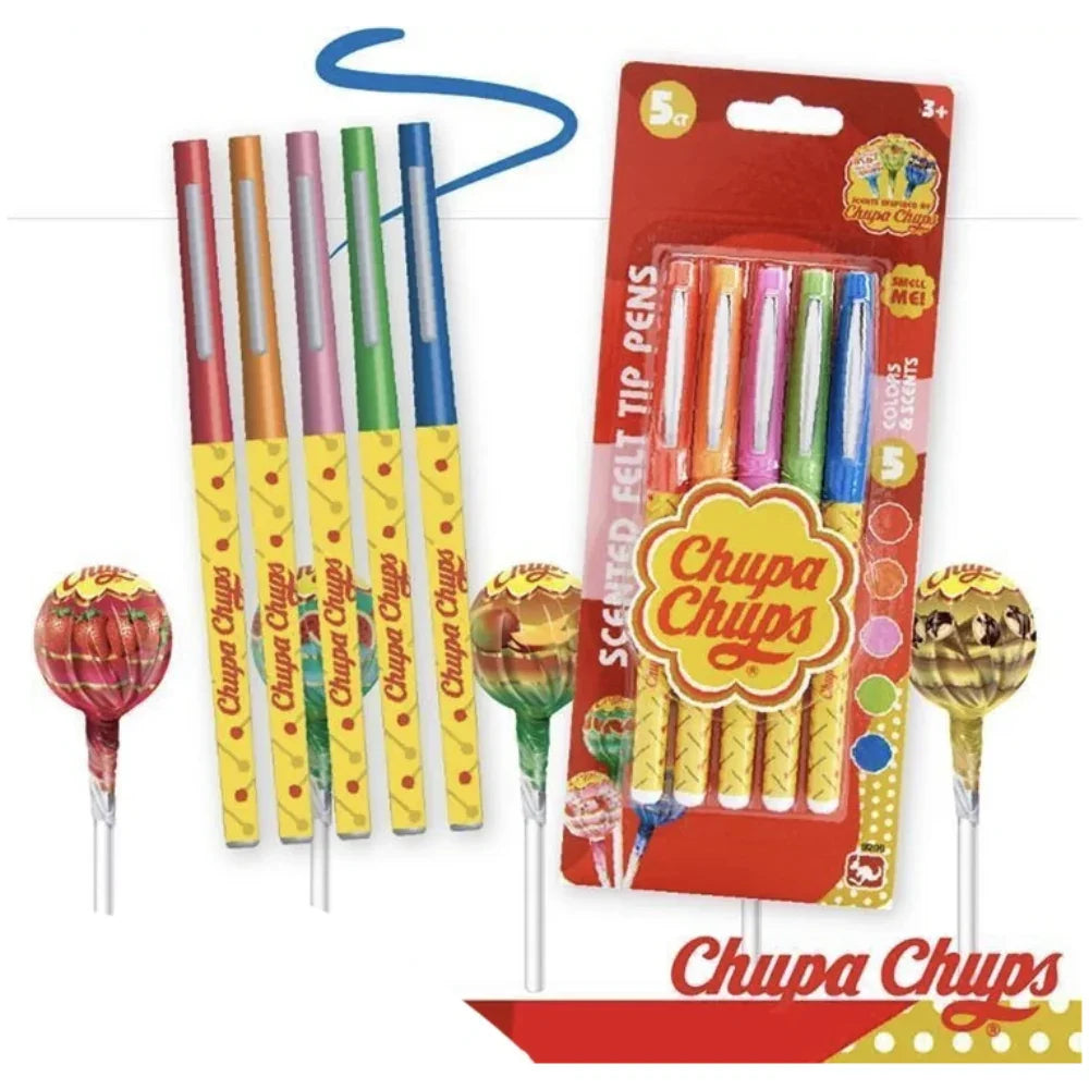 Chupa Chups Scented Felt Tip Pens - 5 Colors