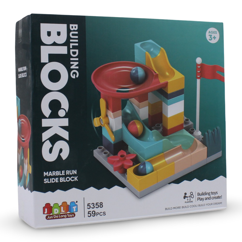 Marble Run Slide Blocks - 59 Pieces