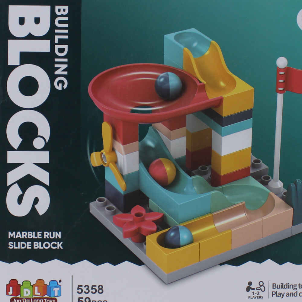 Marble Run Slide Blocks - 59 Pieces