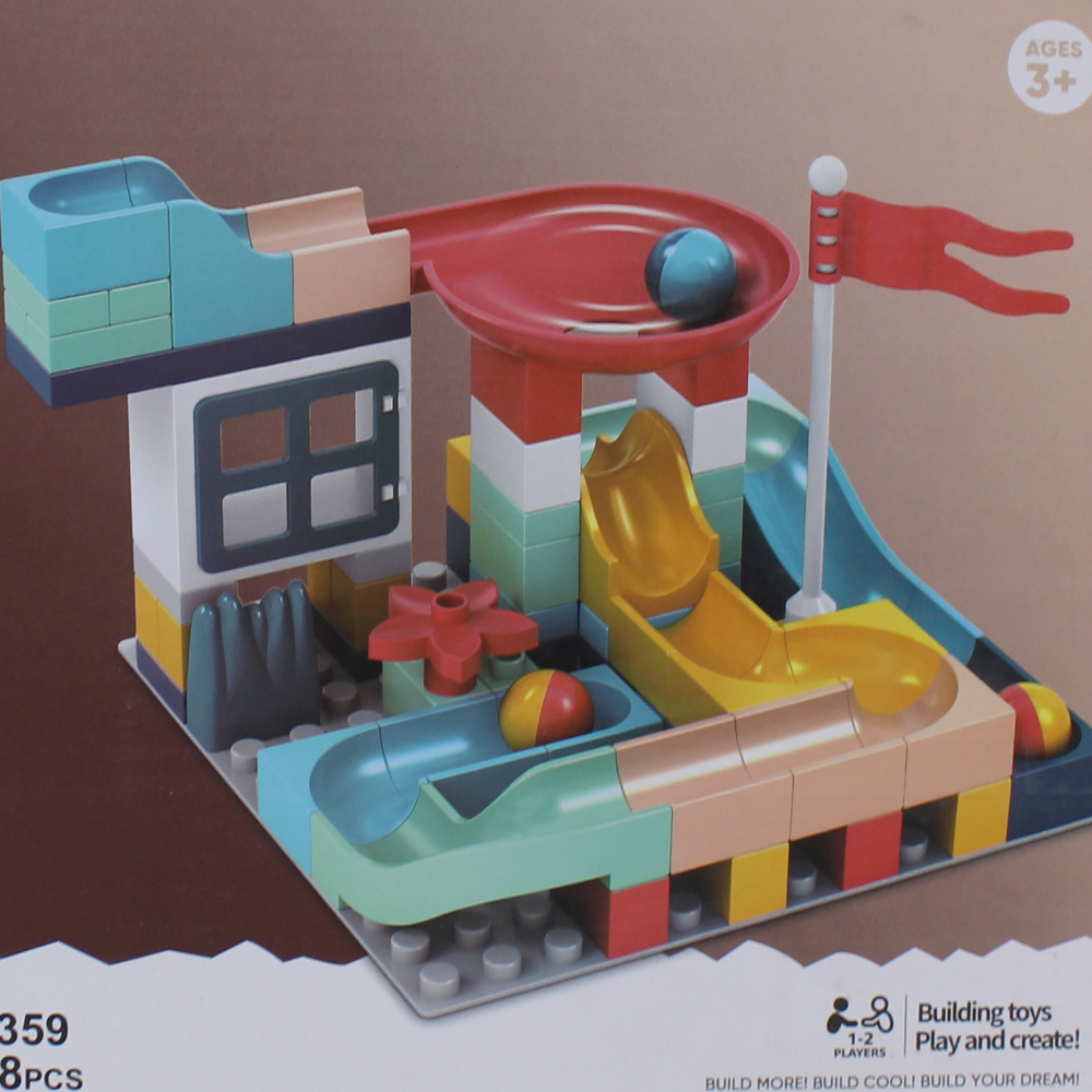 Marble Run Slide Blocks – 78 Pieces