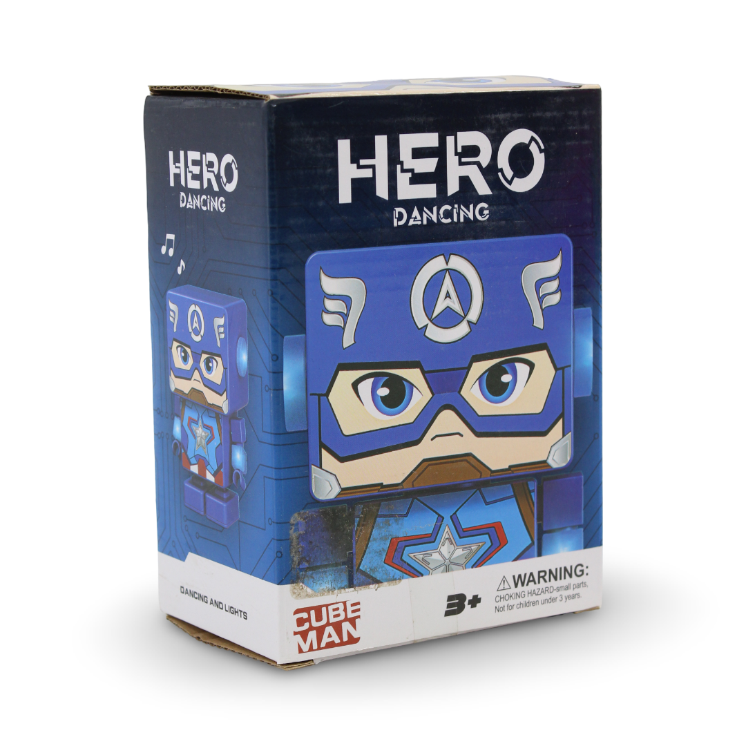 Hero Dancing Cube Man Robot Toy – Captain America