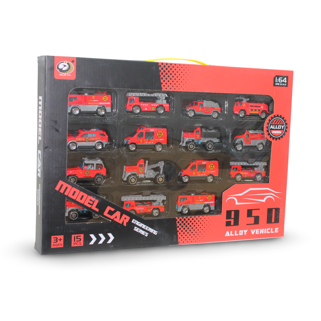 Street Convey Alloy Car Series – 15 Pcs - Toys - OKO