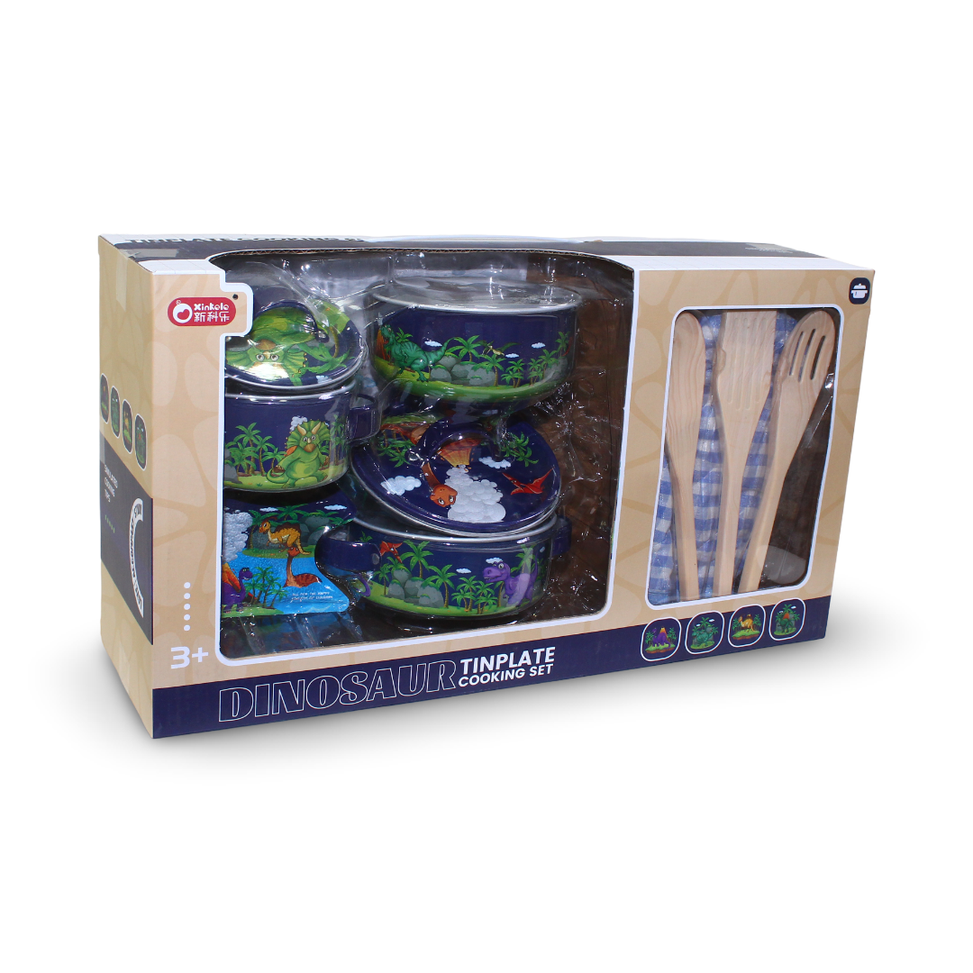 Dinosaur Tinplate Cooking Set - Toys - OKO