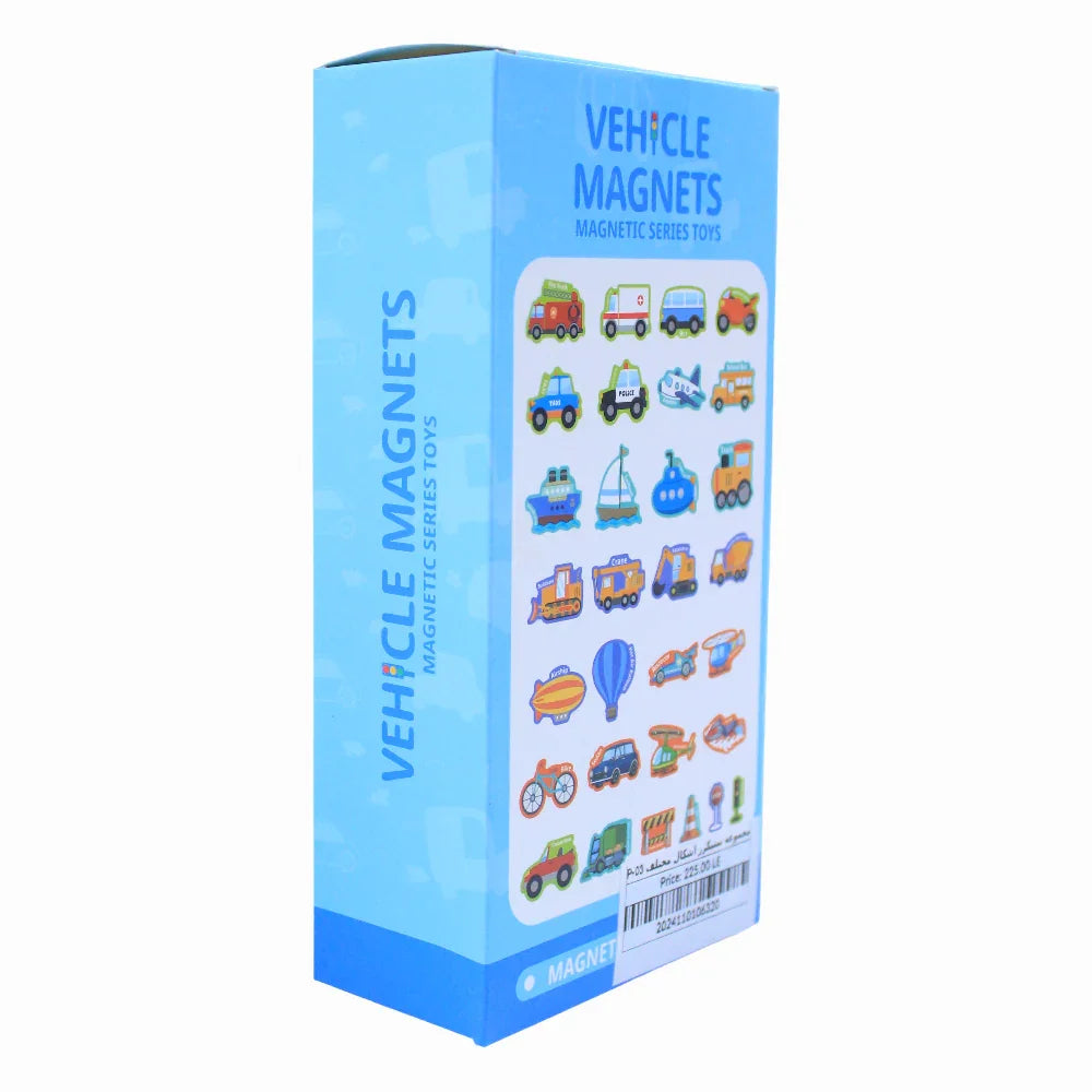 Vehicles Fridge Magnet Set – 30 Pieces