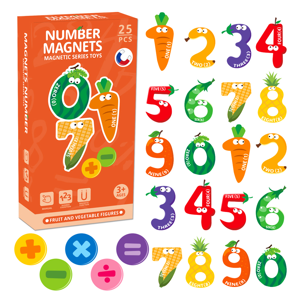 Numbers Fridge Magnets – 25 Pieces - Assortments - OKO