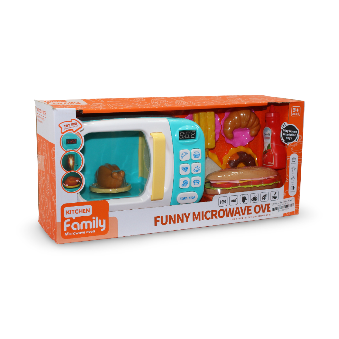 Microwave Kitchen Play Set with Lights, Sound & Accessories - Toys - For Baby