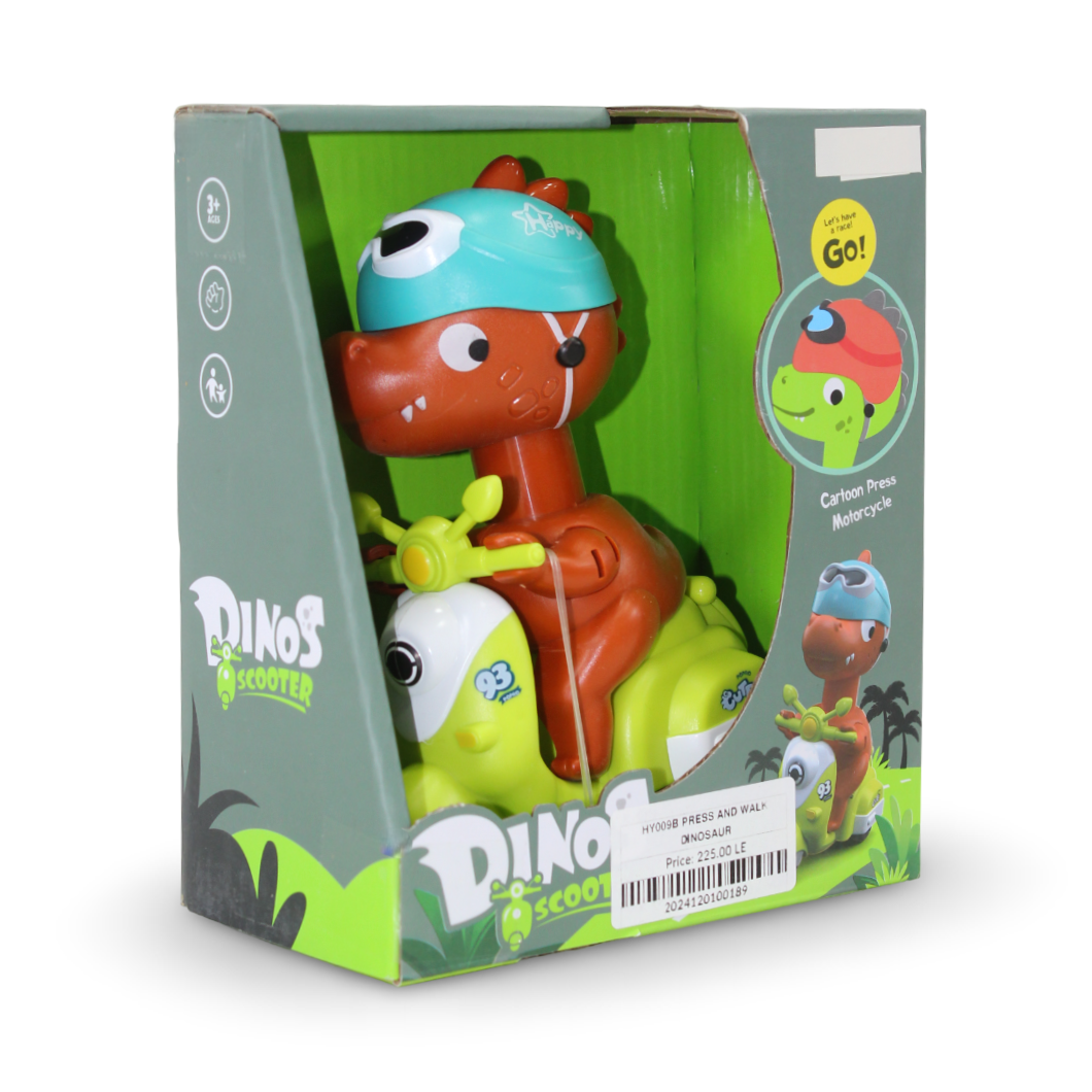 Cartoon Press and Walk Dinosaur Scooter - Toys - OKO