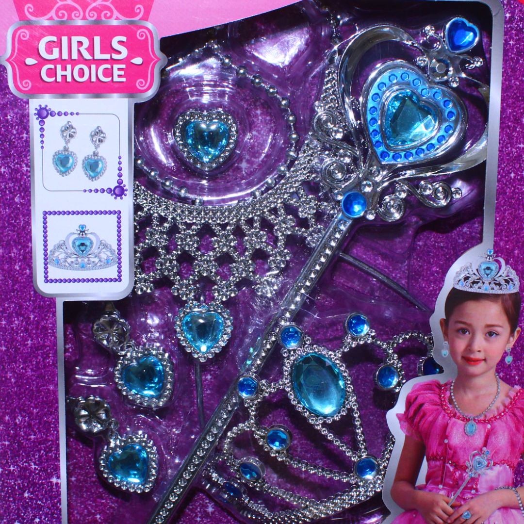 "Girls Choice" Princess Dress-up and Accessories Set – Baby Blue