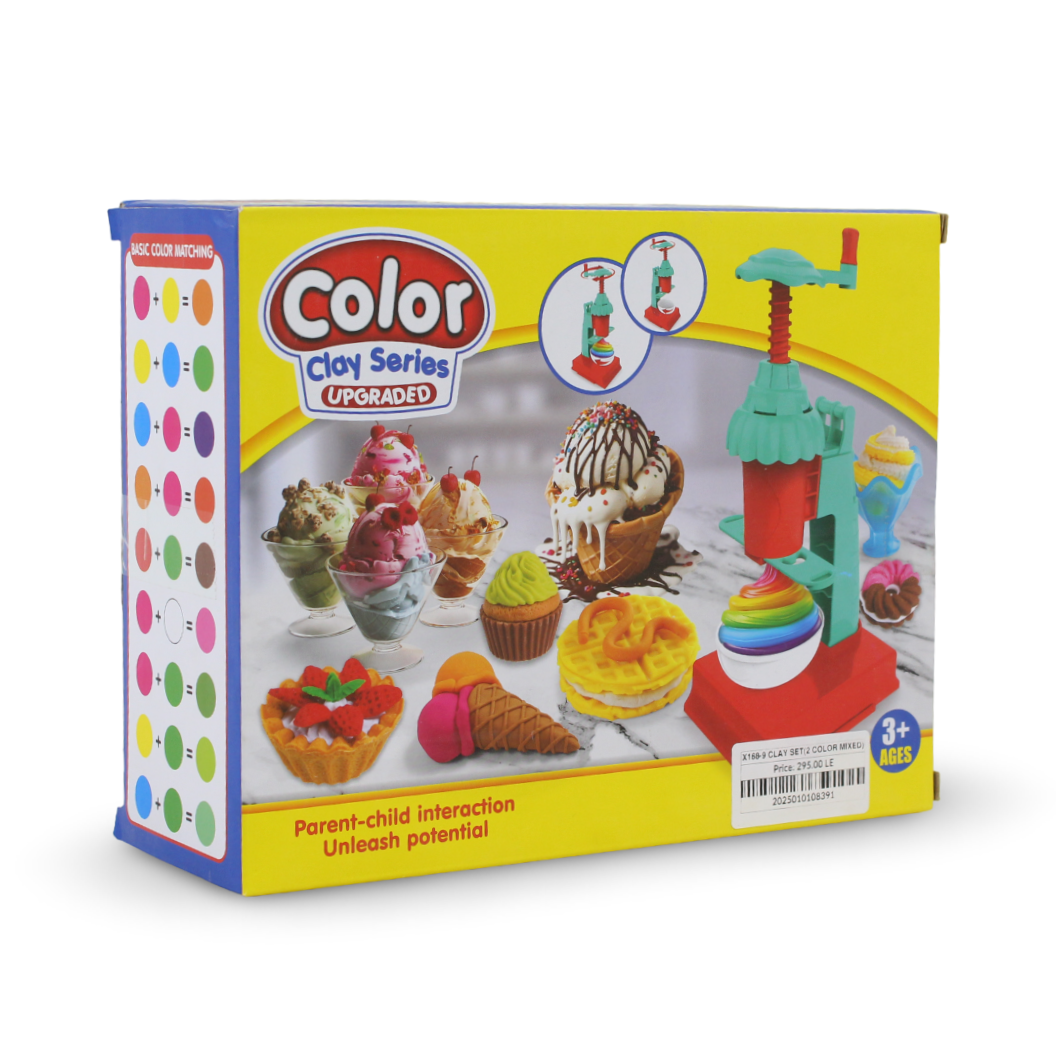 Color Clay Series Upgraded Ice Cream Maker Toy Set
