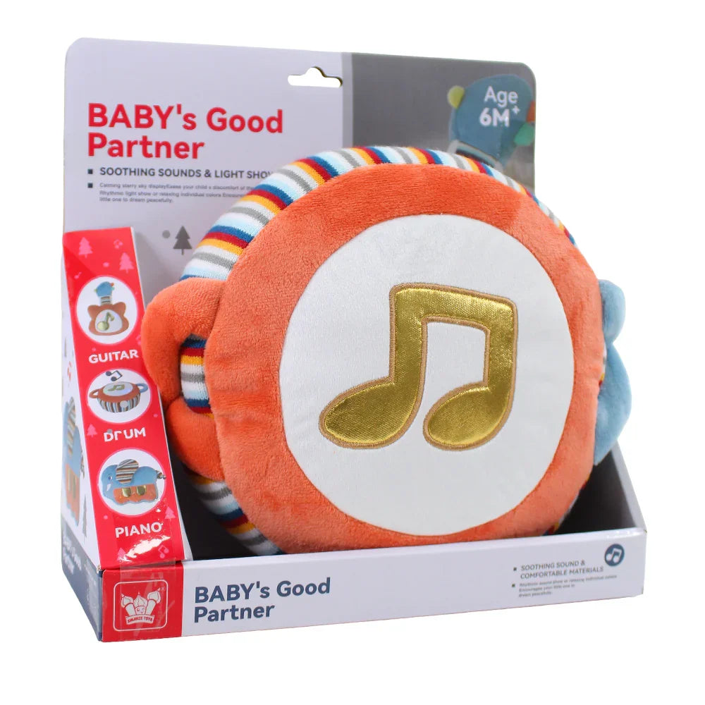 Plush Sound and Light Drum - Toys - OKO