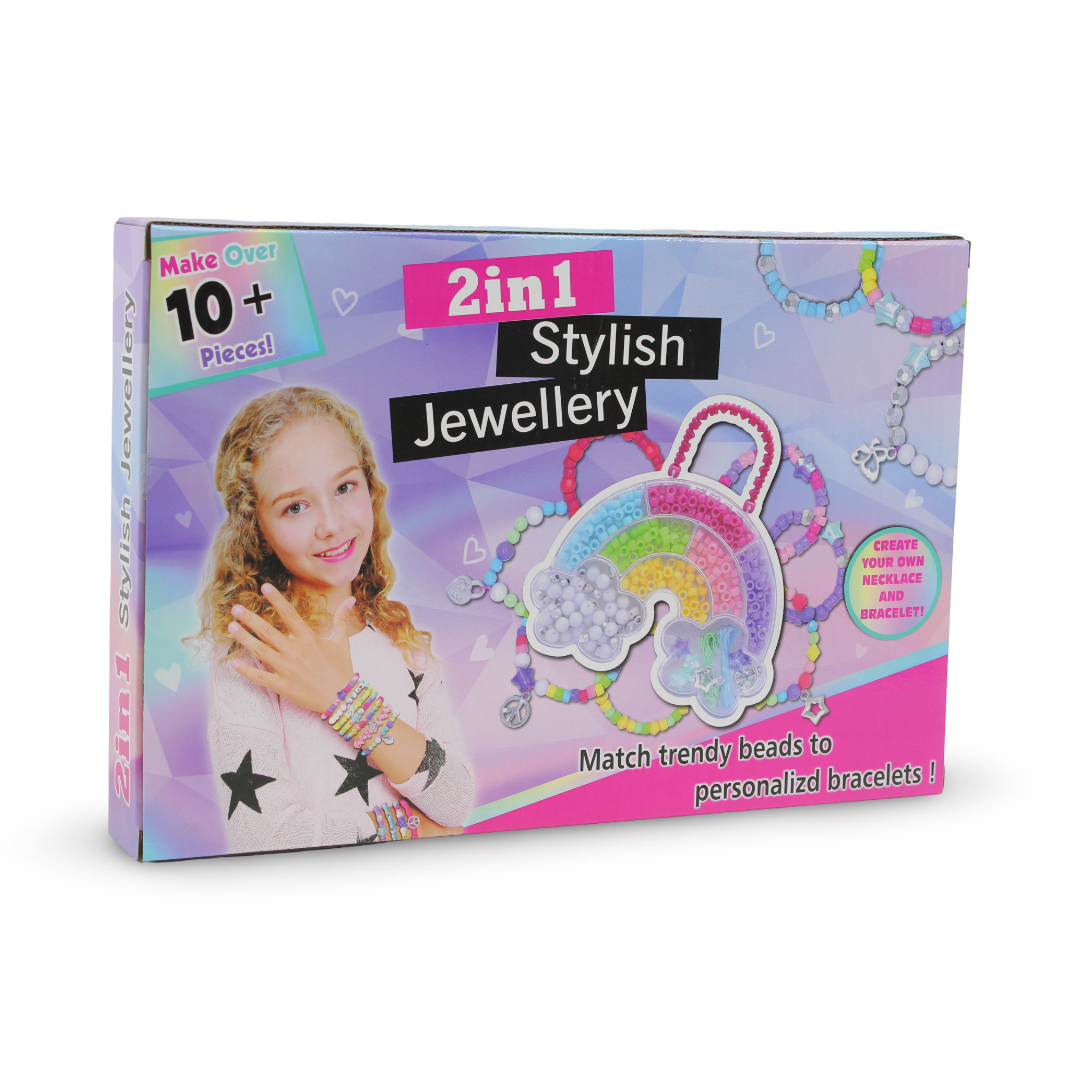 2-in-1 Stylish Jewellery Bead and Bracelet-Making Kit