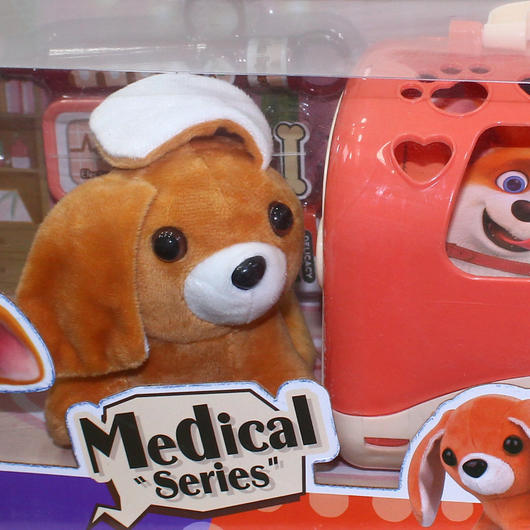 Medical Series Pet Care Toy Set with Plush Dog
