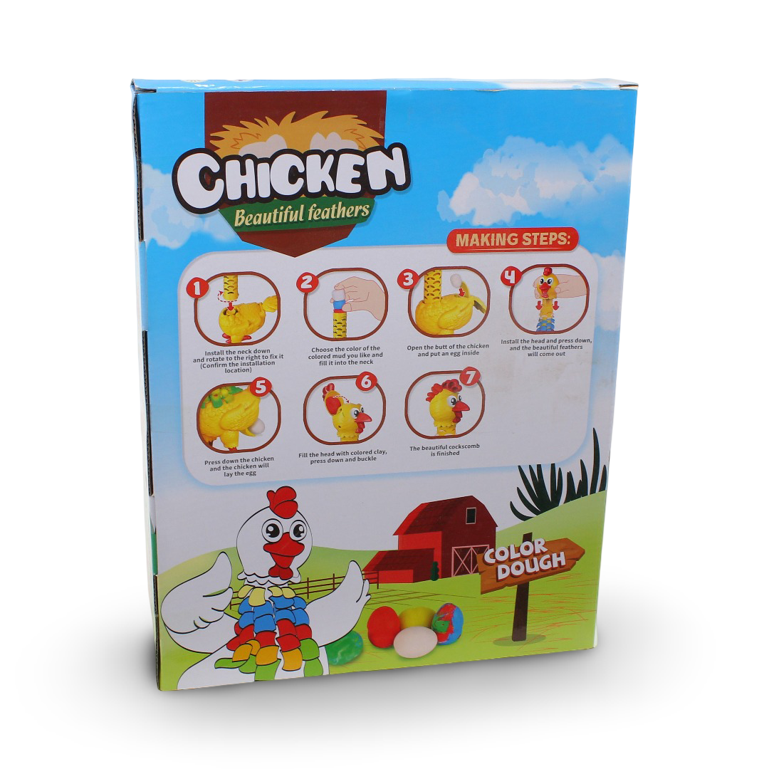 "Chicken" Beautiful Feathers Dough Clay Set