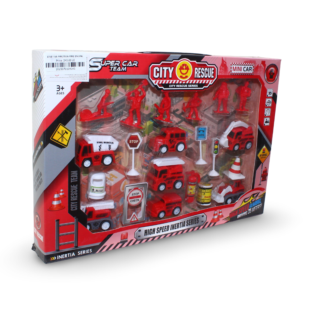 City Rescue Series Fire Rescue Playset - Toys - OKO