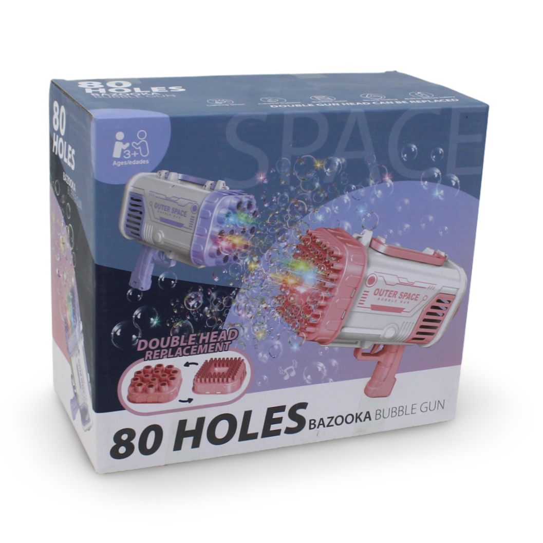 "Outer Space" Bazooka Bubble Gun – 80 Holes