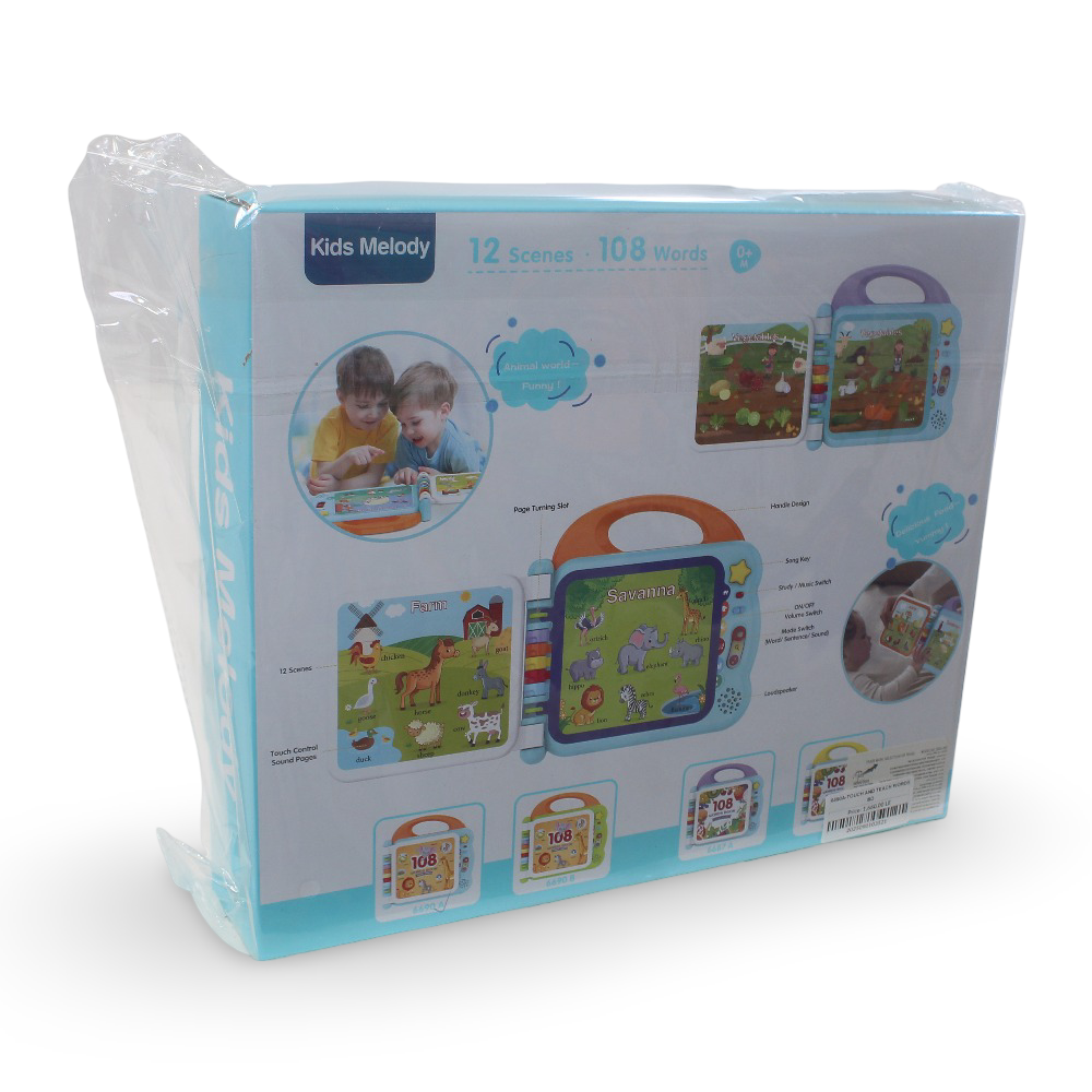 Touch and Teach Words Book – Interactive Baby Learning Toy