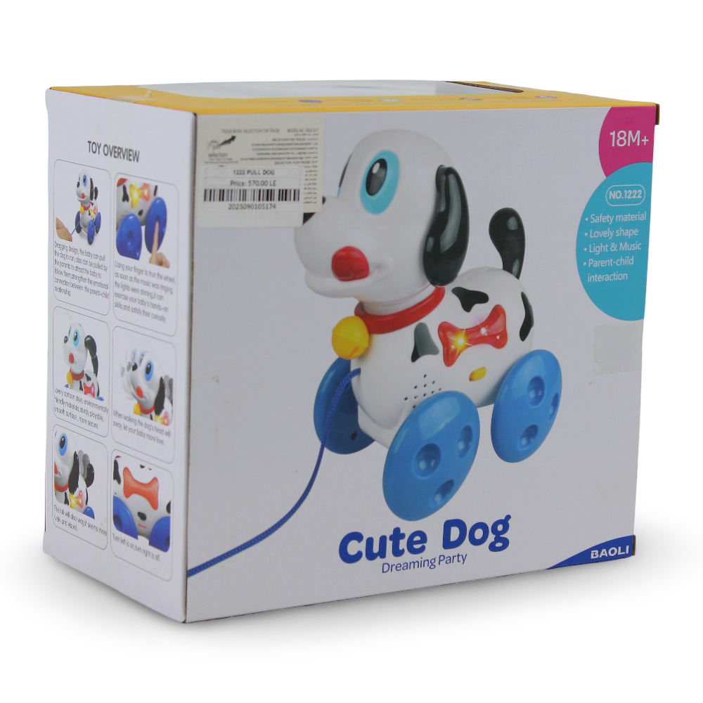 Pull-Along Cute Dog Toy with Light and Music
