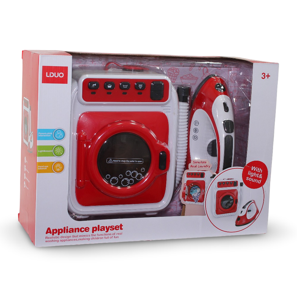 Kids Appliance Playset Washing Machine with Light & Sound - Toys - OKO