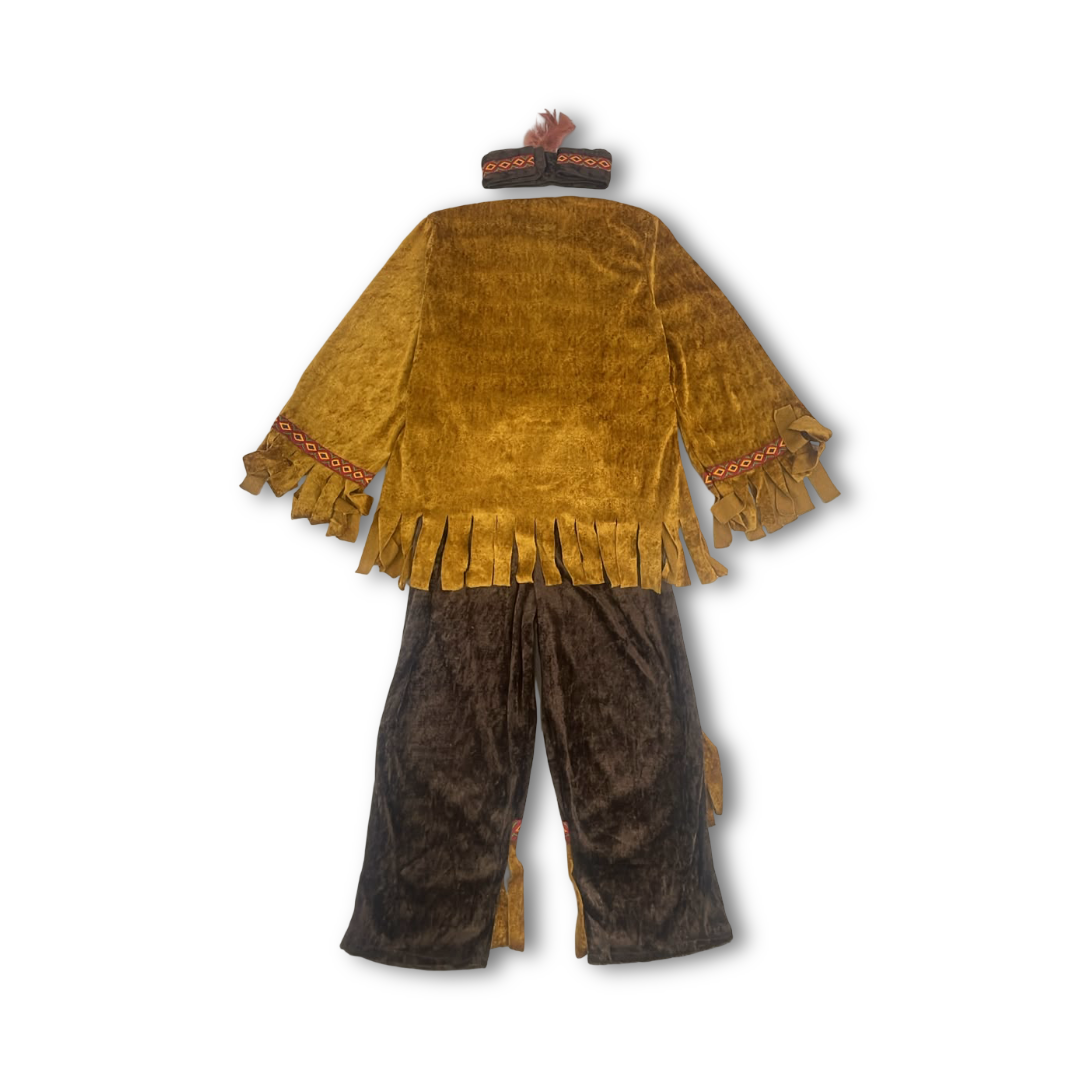 Boys Native American Costume Set – Brown & Gold