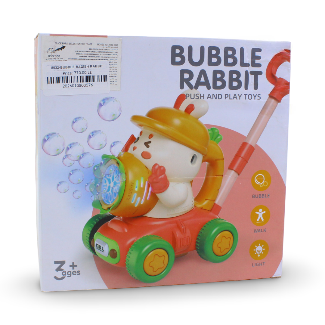 Bubble Rabbit Push and Play Toy