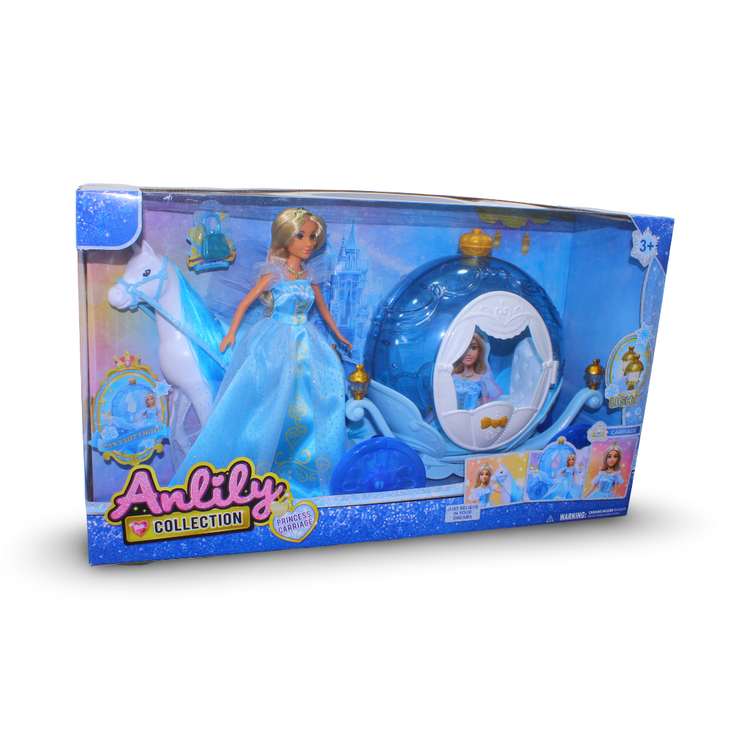 Anlily Collection Princess Carriage Playset 11.5 Inches