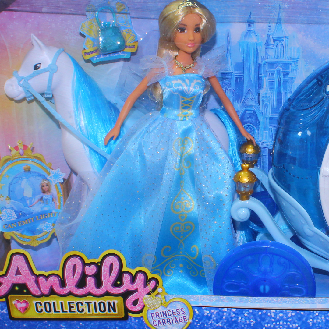 Anlily Collection Princess Carriage Playset 11.5 Inches