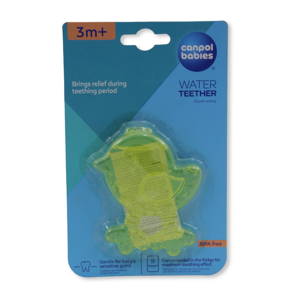 Canpol Babies Water Teether +3m – Yellow with Bird Design - Baby Essentials