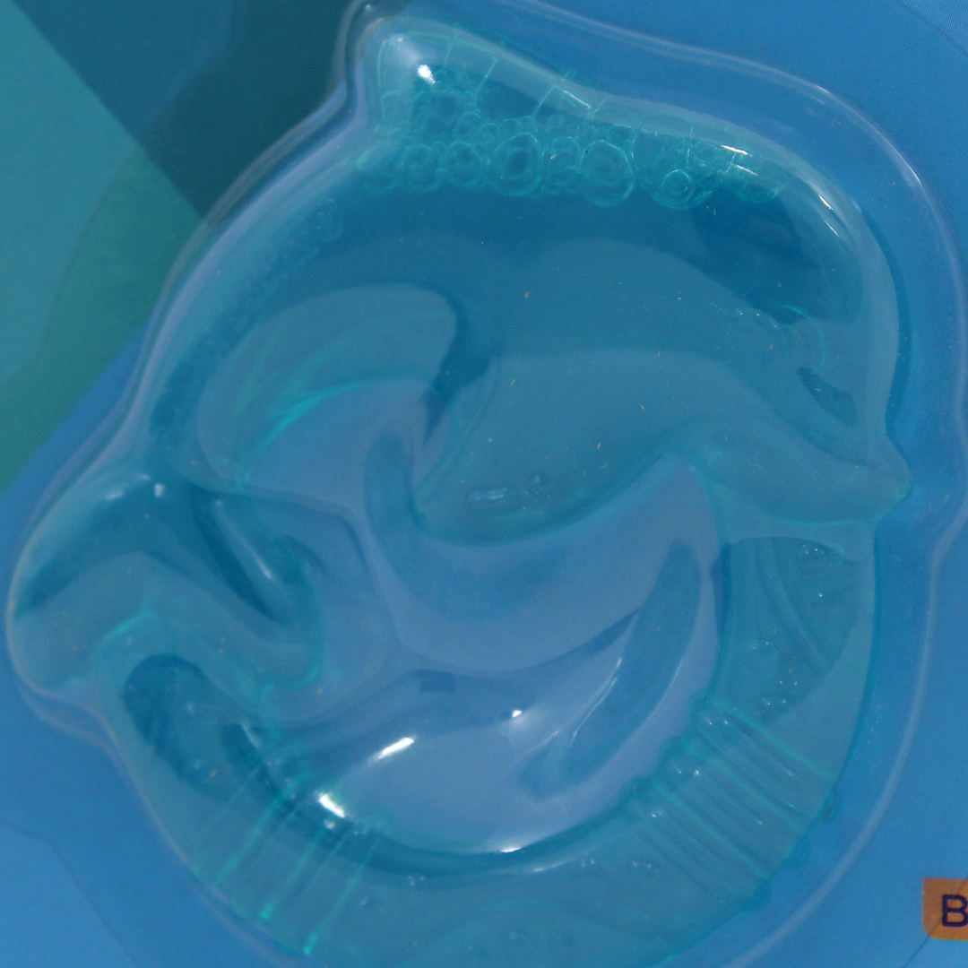 ألعاب التسنين المائية من Canpol Babies +3 شهور - فيروزي مع تصميم الدولفين