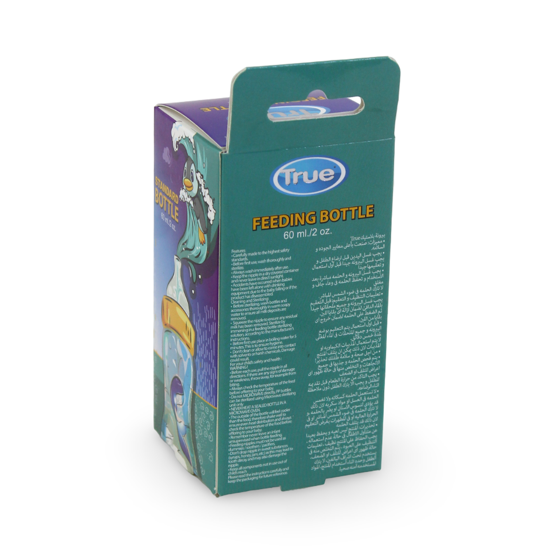 True Standard Bottle with Silicon Teat 0m+ 60ml