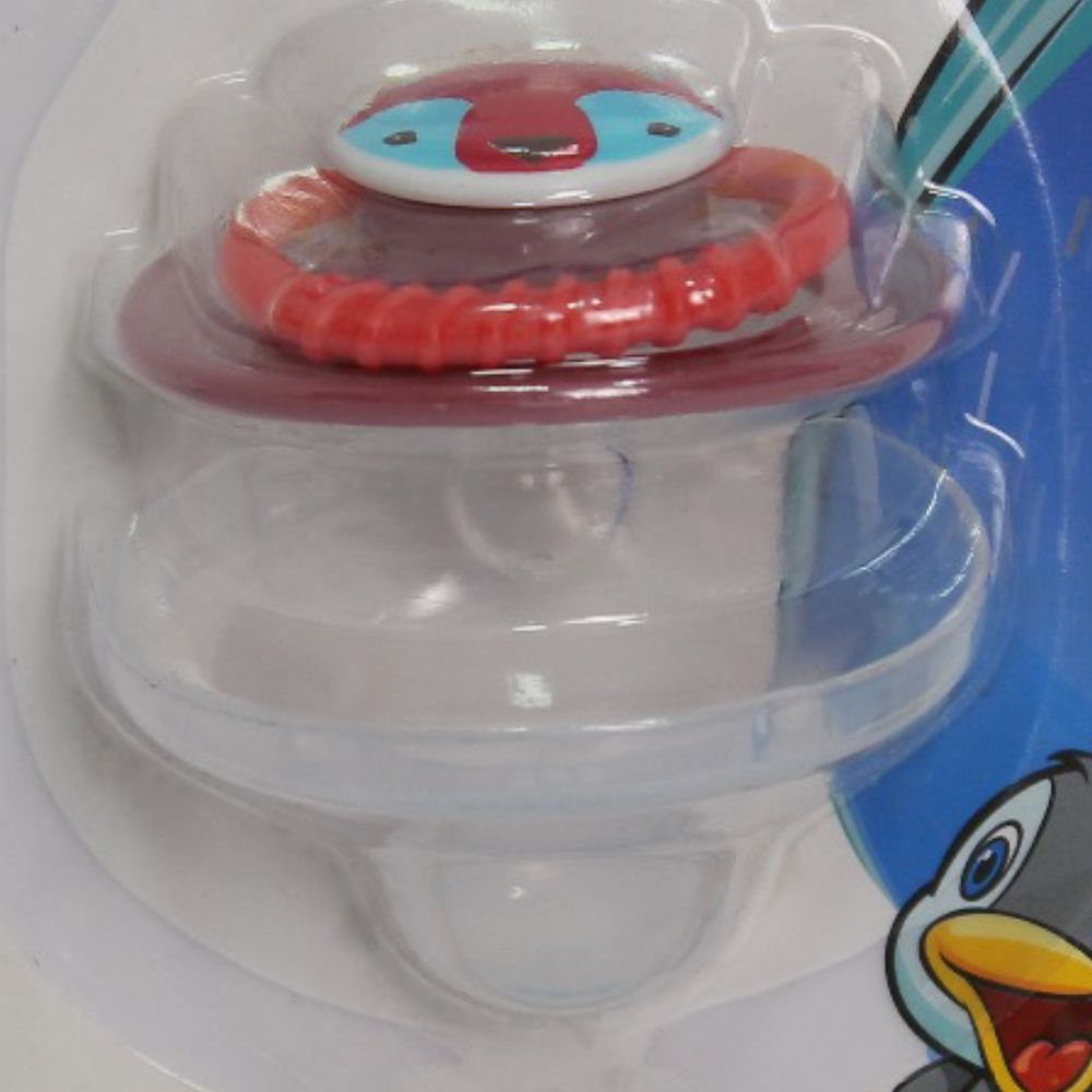 True Silicone Cherry Soother – Burgundy with Fox Design