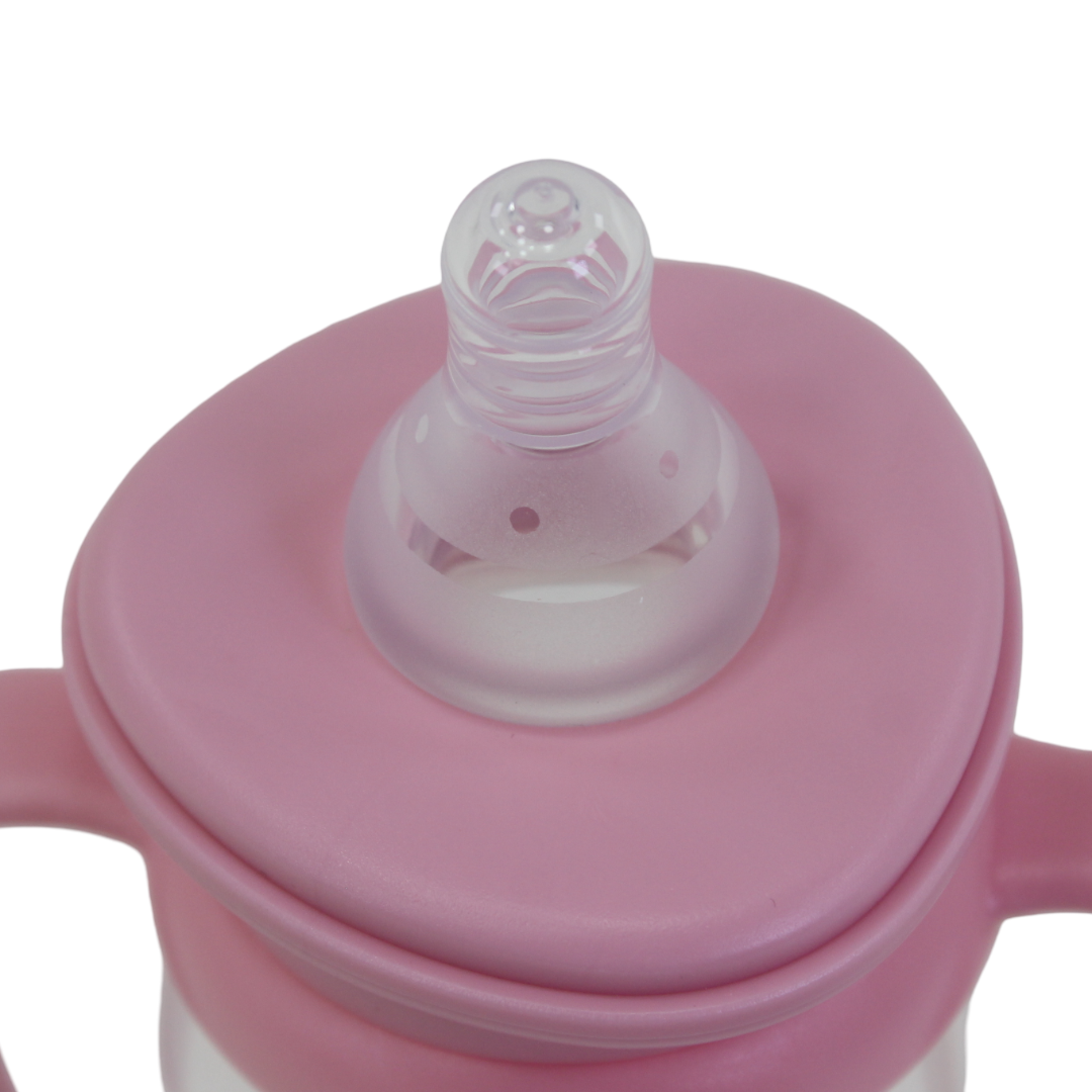 True Gold Series Standard Feeding Bottle with Handles 3m+ 270ml – Pink