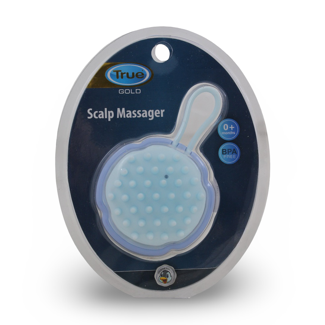 True Gold Scalp Massager +0m – Baby Blue - Baby Essentials