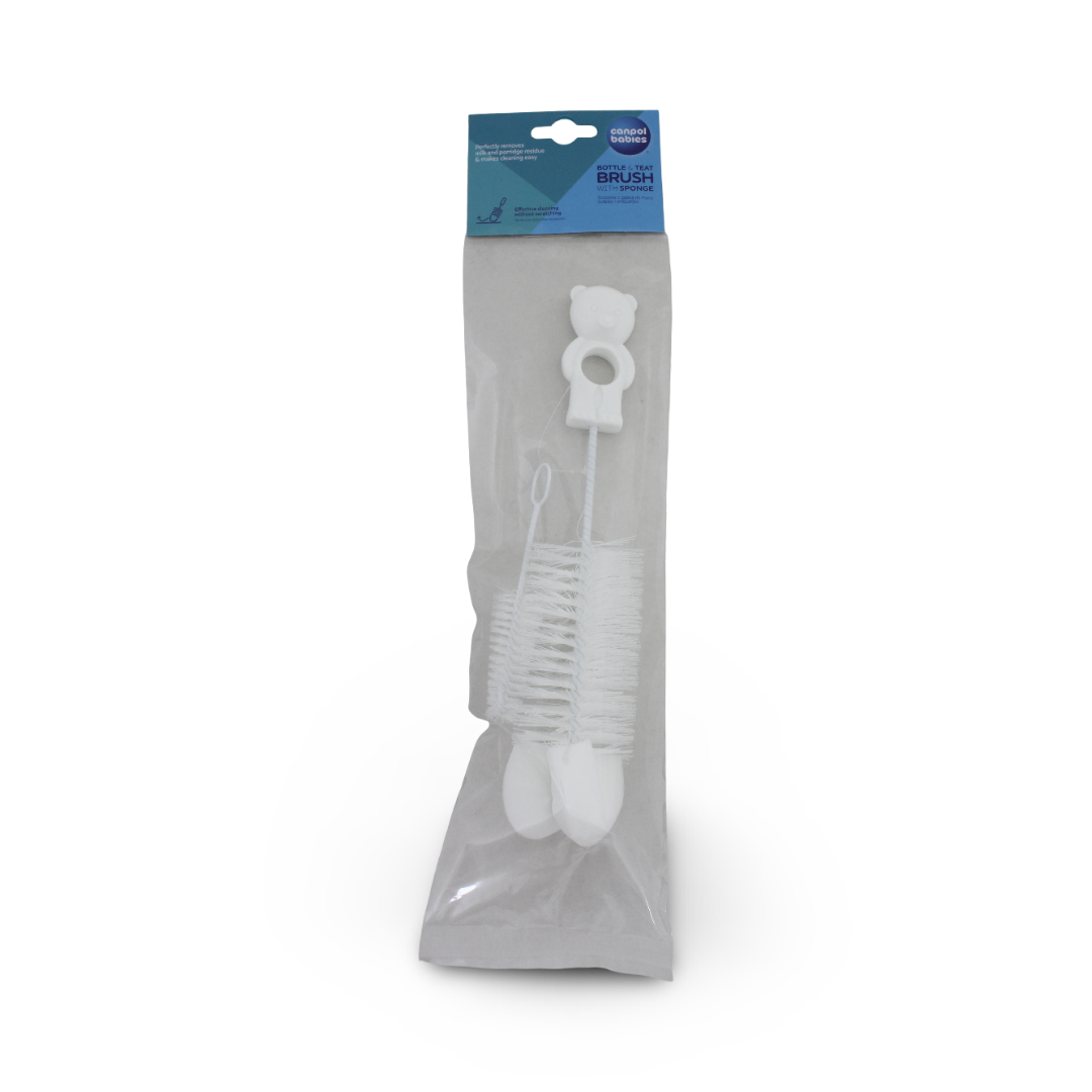 Canpol Babies Bottle and Teat Brush Set – White - Baby Essentials