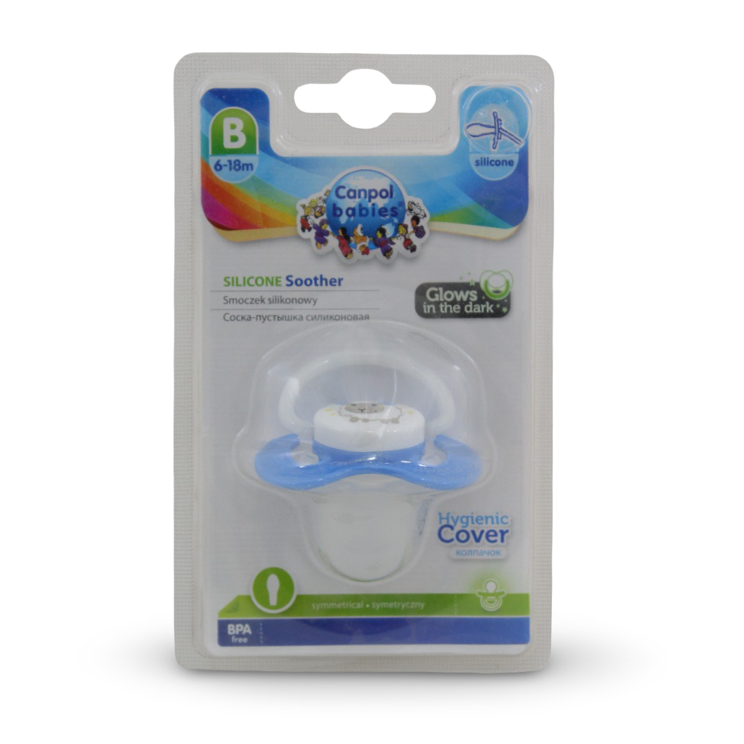 Canpol Babies Silicone Symmetrical Pacifier 6-18m – Baby Blue - Baby Essentials