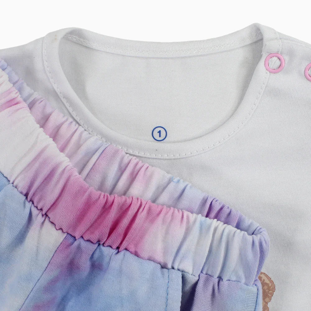 Baby Girls Cotton Pajama Set – "Four Bears" Design