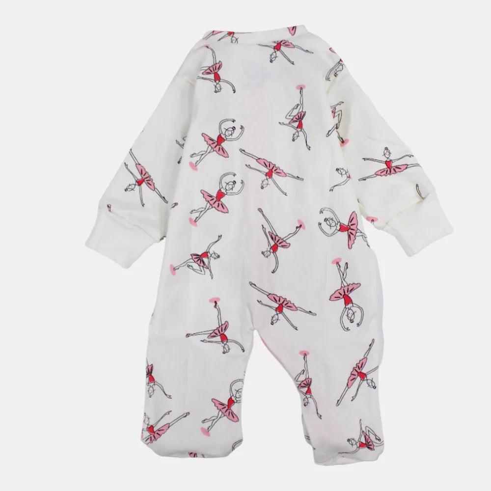 Little Dancer Baby Girls' Cotton Long-Sleeved Baby Footie