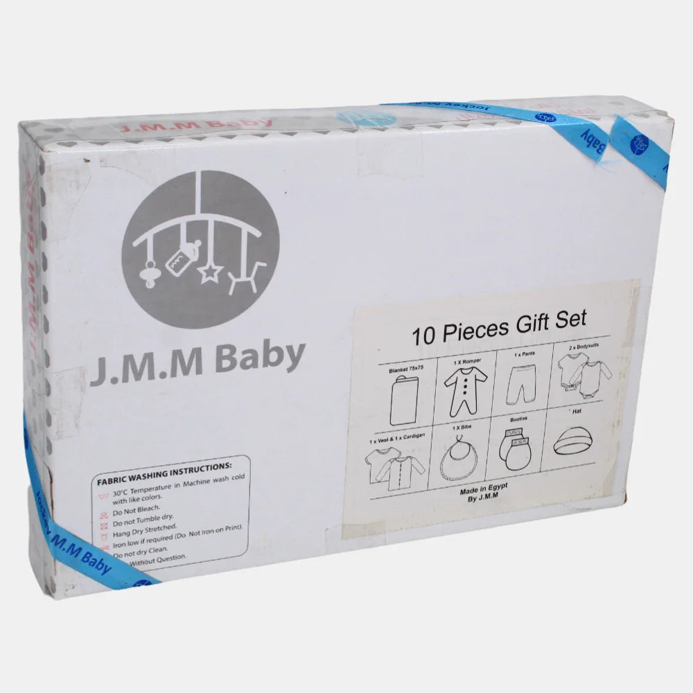Lion Themed Baby Boys' Cotton Gift Box - 10 Pcs (3-6m)