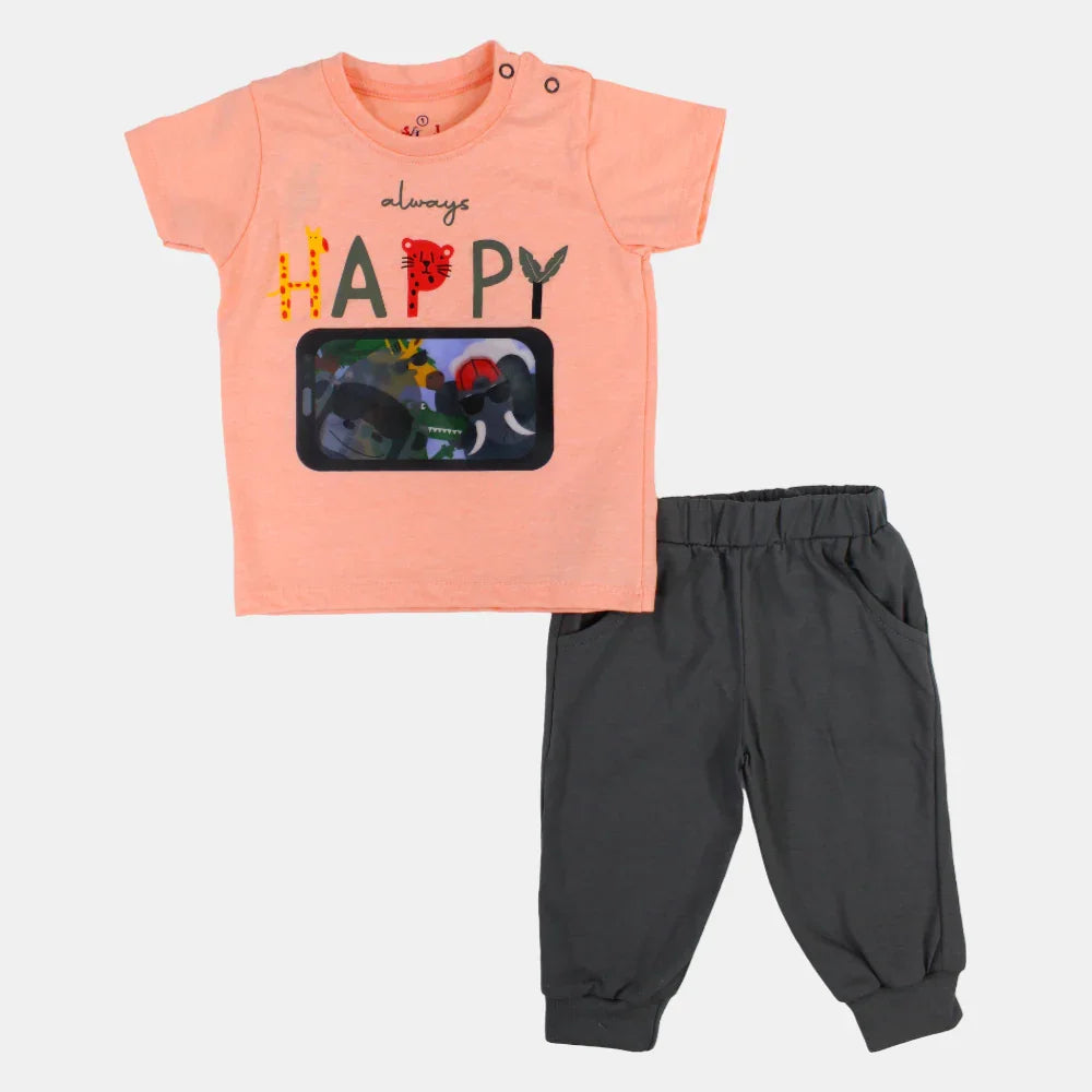 Baby Boys Cotton Pajama Set – Multicolor