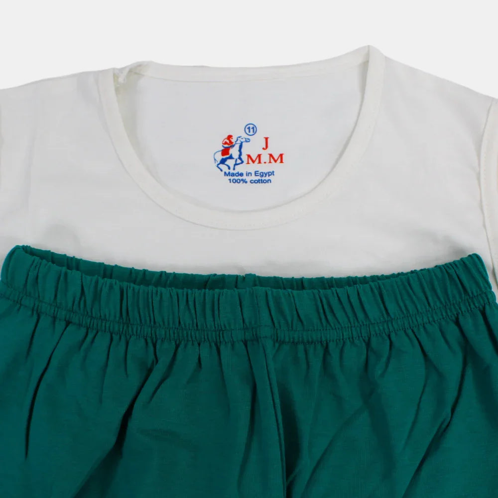 Mickey Mouse Head Girls Cotton Sleeveless Pajama Set