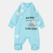 Baby Girls Summer Baby Footie – Cloud & Rainbow