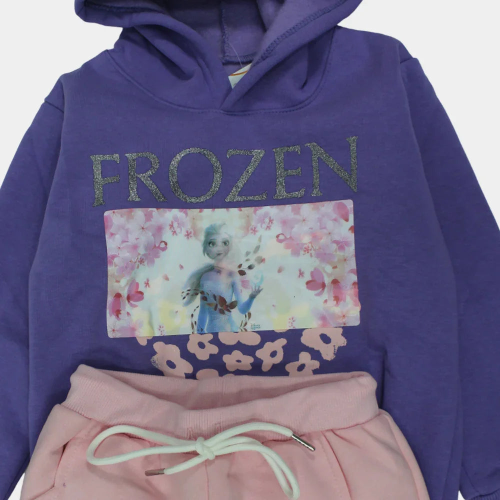 Frozen Long-Sleeved Hooded Fleeced Pajama