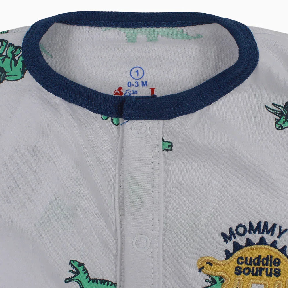 Baby Boys Cotton Romper – Dinos